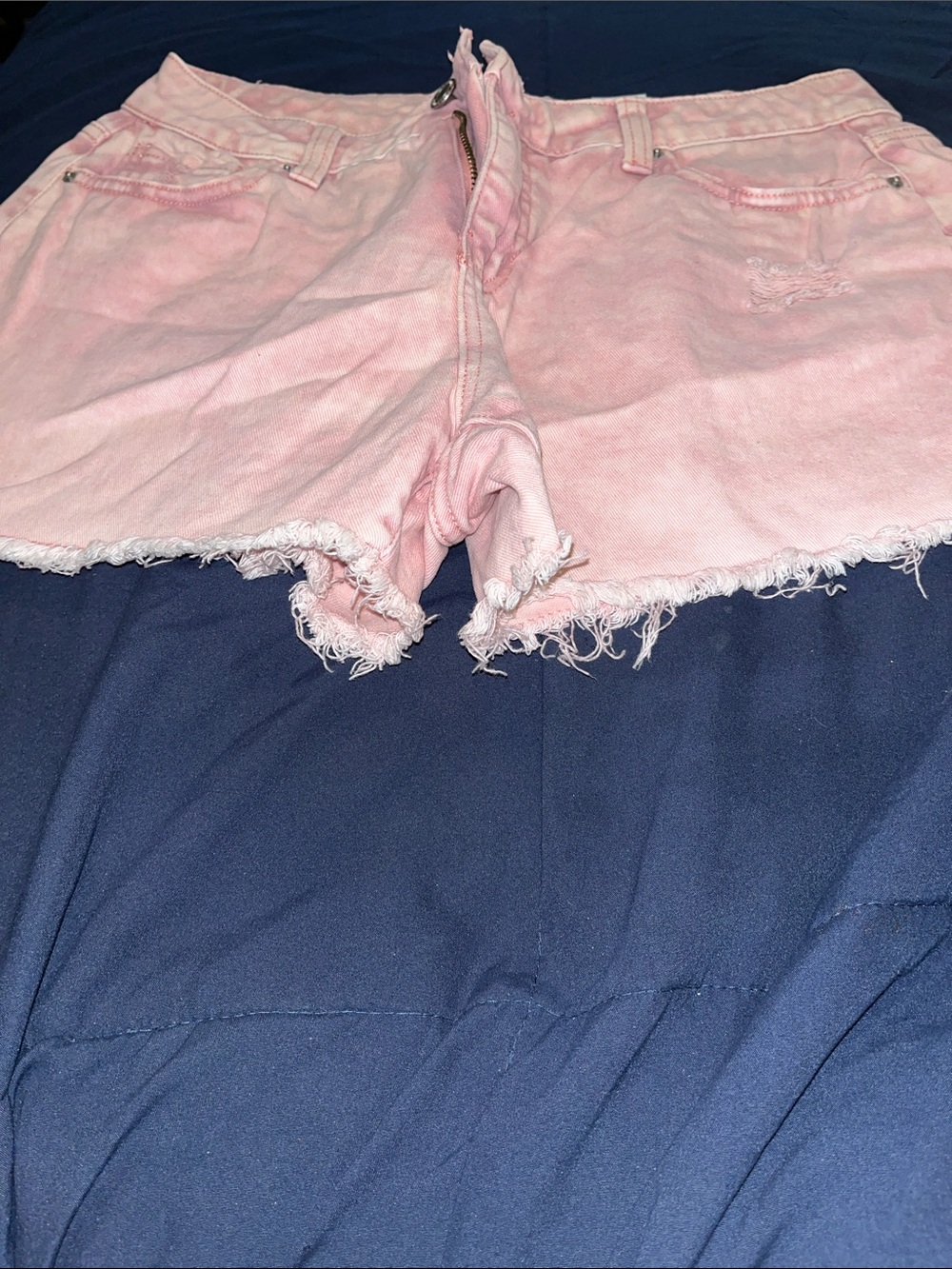 Time and Tru Pink Distressed Denim Cutoff Shorts